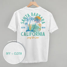 Load image into Gallery viewer, Santa Barbara, CA Surf The Sun (Back Print)