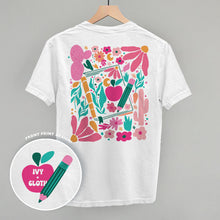 Load image into Gallery viewer, Abstract Floral Teacher Doodle (Back Print)