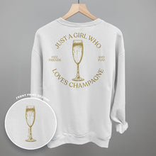 Load image into Gallery viewer, Just A Girl Who Loves Champagne (Back Print)