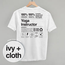 Load image into Gallery viewer, Yoga Instructor Nutrition Facts (Back Print)