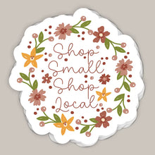 Load image into Gallery viewer, Shop Small Shop Local Wreath Decal