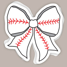 Load image into Gallery viewer, Baseball Bow Decal