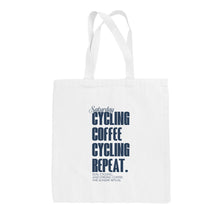 Load image into Gallery viewer, Saturday Cycling and Coffee Tote Bag