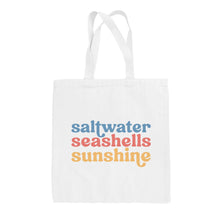 Load image into Gallery viewer, Saltwater, Seashells, Sunshine Tote Bag