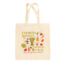 Load image into Gallery viewer, Fresh &amp; Local Farmers Market Tote Bag