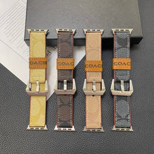 Load image into Gallery viewer, Leather Coach Apple Watch Band Black-YHK244221710