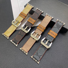 Load image into Gallery viewer, Leather Coach Apple Watch Band Dark brown-YHK244221710