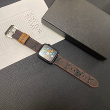 Load image into Gallery viewer, Leather Coach Apple Watch Band Dark brown-YHK244221710