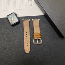 Load image into Gallery viewer, Leather Coach Apple Watch Band Light Brown-YHK244221710