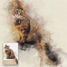 Load image into Gallery viewer, Pet Watercolor Portrait Custom Wall Art