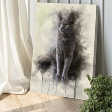 Load image into Gallery viewer, Pet Watercolor Portrait Custom Wall Art