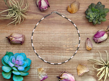 Load image into Gallery viewer, Pink Conch Heishi &amp; 3mm Sterling Silver Pearl Necklace 20 inch