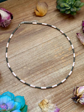 Load image into Gallery viewer, Pink Conch Heishi &amp; 3mm Sterling Silver Pearl Necklace 20 inch