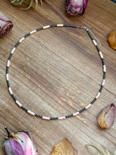 Load image into Gallery viewer, Pink Conch Heishi &amp; 3mm Sterling Silver Pearl Necklace 20 inch