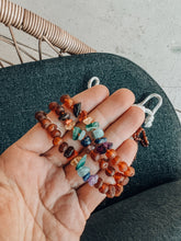 Load image into Gallery viewer, Raw Cognac Baltic Amber + Raw CHAKRA Crystals || Adult Bracelet