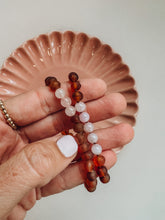 Load image into Gallery viewer, Raw Cognac Baltic Sea Amber + Rose Quartz || Adult Bracelet