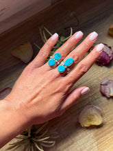 Load image into Gallery viewer, Kingman Turquoise Sterling Silver Ring – Size 7 &amp; 8