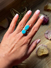Load image into Gallery viewer, Kingman Turquoise Sterling Silver Ring – Size 7 &amp; 8