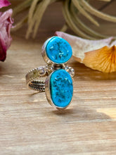 Load image into Gallery viewer, Kingman Turquoise Sterling Silver Ring – Size 7 &amp; 8