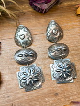 Load image into Gallery viewer, Sterling Silver Concho Dangle Earrings – Native Made by Rita Lee (Navajo Artist)