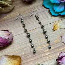 Load image into Gallery viewer, All Sterling Silver Pearls earrings dangle simple on needle