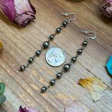 Load image into Gallery viewer, All Sterling Silver Pearls earrings dangle simple on needle