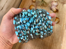 Load image into Gallery viewer, Golden Hills Turquoise &amp; Sterling Silver Pearl Necklace – 16 Inch
