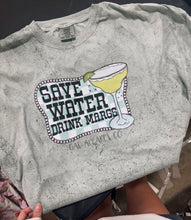 Load image into Gallery viewer, Save water drink margs checker tee or sweatshirt