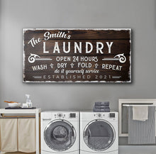 Load image into Gallery viewer, Personalized Laundry Room Sign III