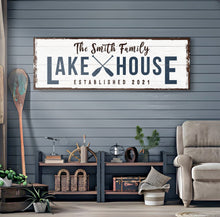 Load image into Gallery viewer, Family Lake House Arrow Sign II