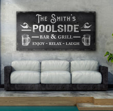 Load image into Gallery viewer, Personalized Poolside Bar And Grill Sign III