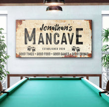 Load image into Gallery viewer, Good Times Personalized Man Cave Sign: Custom Bar Signs for Home Bar – Perfect Man Cave Wall Decor