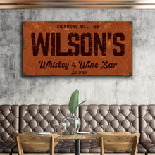 Load image into Gallery viewer, Whiskey And Wine Bar Sign II
