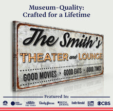 Load image into Gallery viewer, Family Theater and Lounge IV Sign