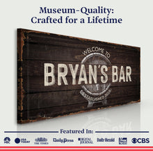 Load image into Gallery viewer, Beer Barrel Bar Sign: Custom Bar Signs for Home Bar – Ideal Man Cave Wall Decor &amp; Perfect Gift for Him