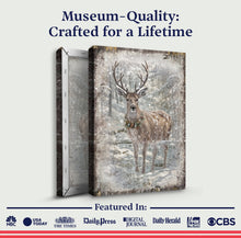 Load image into Gallery viewer, Vintage Winter Deer Christmas Wall Art III