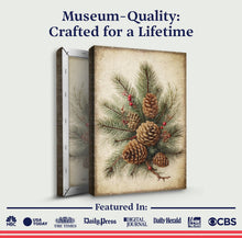 Load image into Gallery viewer, Vintage Winter Pine Cone Christmas Wall Art III