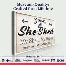 Load image into Gallery viewer, Personalized She Shed Sign XIX