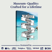 Load image into Gallery viewer, Direction Of Our Lives Family Beach Names Sign