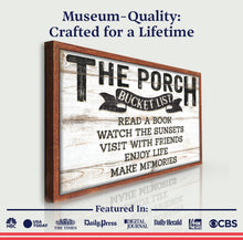 Load image into Gallery viewer, The Porch Bucket Sign