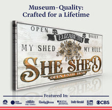 Load image into Gallery viewer, Personalized She Shed Sign X