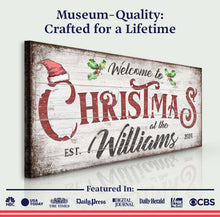 Load image into Gallery viewer, Family Welcome To Christmas Sign V