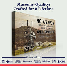 Load image into Gallery viewer, No Weapon That Is Formed Against You Will Prosper Isaiah 54:17 Faith Sign II