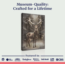 Load image into Gallery viewer, Vintage Winter Deer Christmas Wall Art