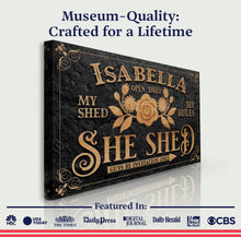 Load image into Gallery viewer, Personalized She Shed Sign V