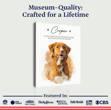 Load image into Gallery viewer, Pet Memorial Portrait Watercolor Sign If Love Alone