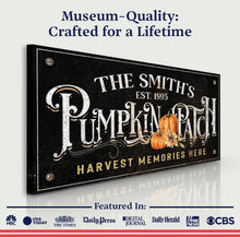 Load image into Gallery viewer, Harvest Memories Here Pumpkin Patch Sign
