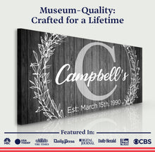 Load image into Gallery viewer, Family Name Sign -  Monogram Sign