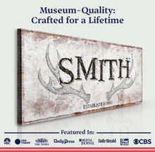 Load image into Gallery viewer, Rustic Family Antler Sign