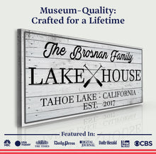 Load image into Gallery viewer, Family Lake House Paddle Sign